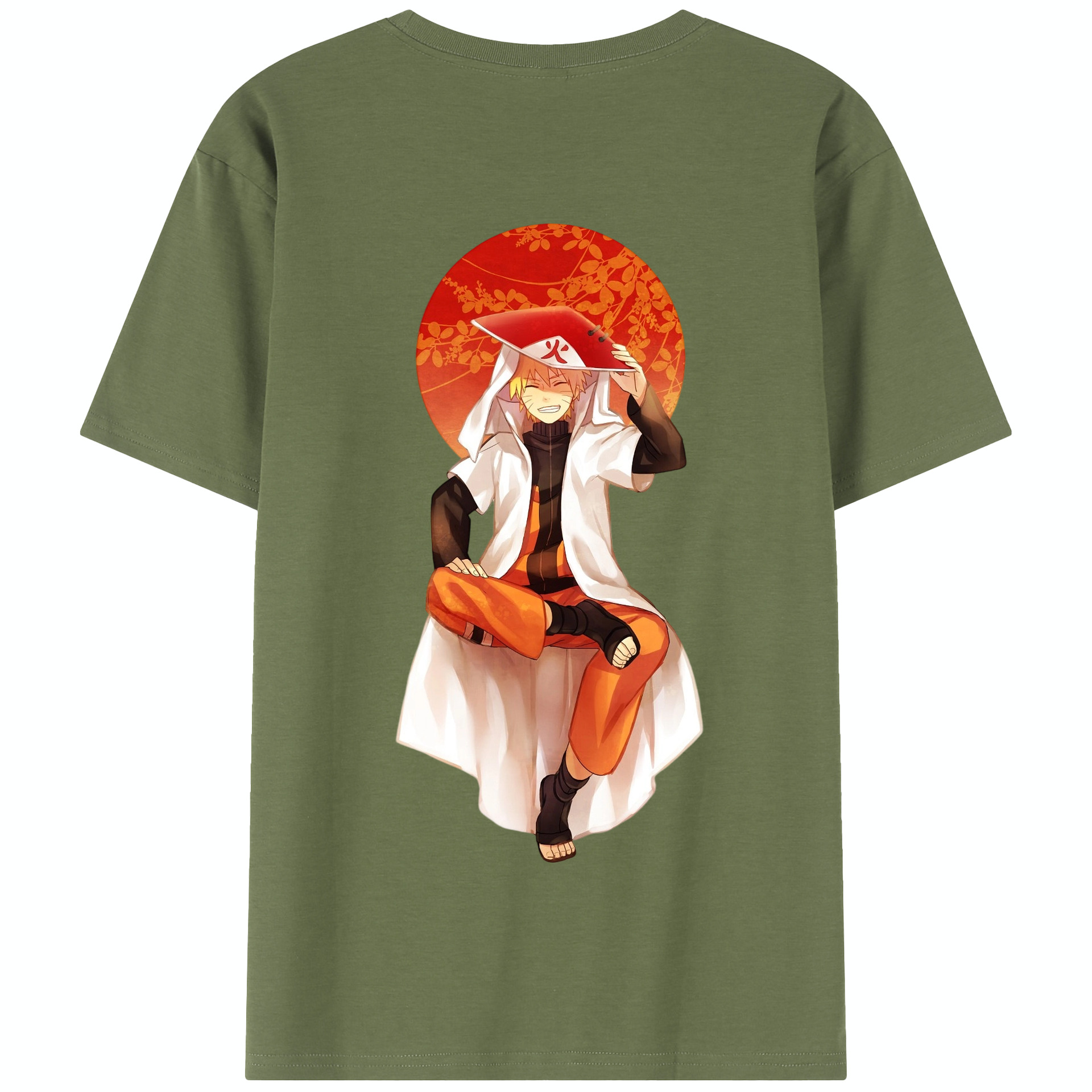 （画像用） NARUTO -ナルト- うずまき ナルト Uzumaki Naruto 綿100％半袖Tシャツ（背面プリント）